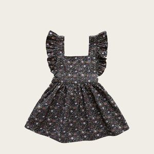 Jamie Kay Organic Cotton Pincord Rosy Floral Dress in Prairie Rose in 4y